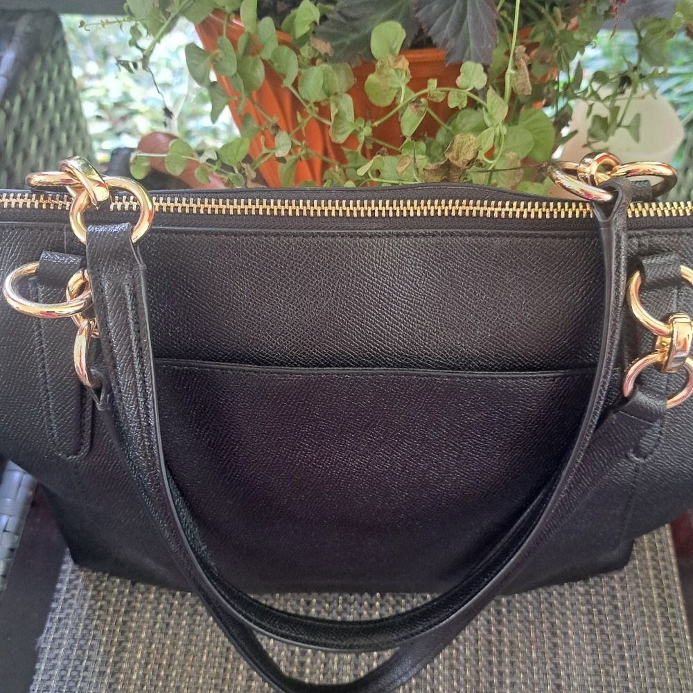Coach Ava F57526 Black Crossgrain Leather/ Gold Hardw… - Gem